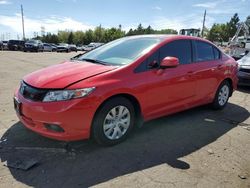 Honda Civic si salvage cars for sale: 2012 Honda Civic SI