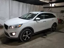 Salvage cars for sale at Ebensburg, PA auction: 2016 KIA Sorento EX