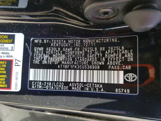 2012 Toyota Camry Base