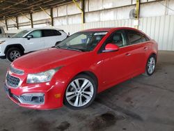 Chevrolet salvage cars for sale: 2015 Chevrolet Cruze LTZ