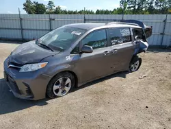 Salvage cars for sale at Harleyville, SC auction: 2020 Toyota Sienna LE