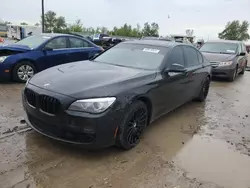 Salvage cars for sale at Pekin, IL auction: 2014 BMW 740 LXI