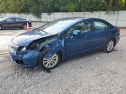 Salvage cars for sale from Copart Knightdale, NC: 2012 Honda Civic EXL