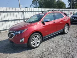 Salvage cars for sale at Gastonia, NC auction: 2018 Chevrolet Equinox Premier