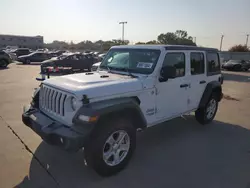 Salvage cars for sale at Wilmer, TX auction: 2021 Jeep Wrangler Unlimited Sport