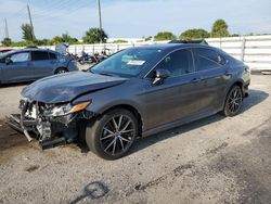 Salvage cars for sale at Miami, FL auction: 2022 Toyota Camry SE