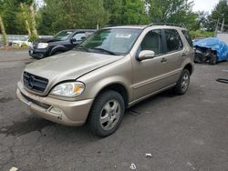 Mercedes-Benz salvage cars for sale: 2002 Mercedes-Benz ML 320