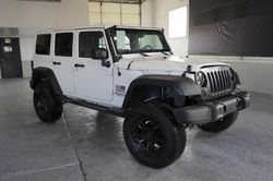 Jeep salvage cars for sale: 2017 Jeep Wrangler Unlimited Sport