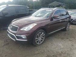 Salvage cars for sale at Savannah, GA auction: 2017 Infiniti QX50