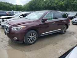 Salvage cars for sale at North Billerica, MA auction: 2013 Infiniti JX35