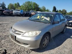 Honda salvage cars for sale: 2005 Honda Civic LX