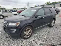 Salvage cars for sale at Barberton, OH auction: 2016 Ford Explorer Limited