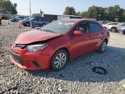 Salvage cars for sale at Mebane, NC auction: 2016 Toyota Corolla L