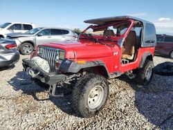 Jeep salvage cars for sale: 1993 Jeep Wrangler / YJ S