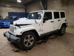 Salvage cars for sale at Chalfont, PA auction: 2017 Jeep Wrangler Unlimited Sahara