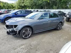 Salvage cars for sale at North Billerica, MA auction: 2019 Audi A4 Premium Plus