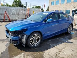 Salvage cars for sale at Littleton, CO auction: 2018 Ford Fusion TITANIUM/PLATINUM HEV