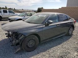 Salvage cars for sale at Mentone, CA auction: 2024 Honda Civic LX