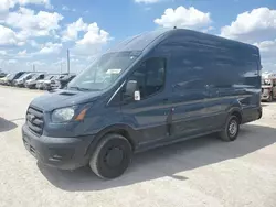 Salvage trucks for sale at Grand Prairie, TX auction: 2020 Ford Transit T-250