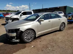 Salvage cars for sale at Colorado Springs, CO auction: 2017 Lincoln MKZ Select