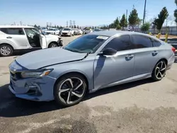 Salvage cars for sale at Rancho Cucamonga, CA auction: 2022 Honda Accord Sport