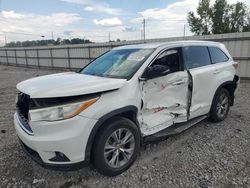 Salvage cars for sale at Hueytown, AL auction: 2014 Toyota Highlander XLE