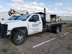 Salvage trucks for sale at Woodhaven, MI auction: 2016 GMC Sierra C3500