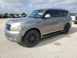 Salvage cars for sale at San Antonio, TX auction: 2012 Infiniti QX56