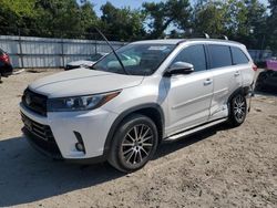 Salvage cars for sale at Hampton, VA auction: 2017 Toyota Highlander SE