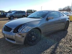 Salvage cars for sale at East Granby, CT auction: 2005 Infiniti G35