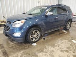 Salvage cars for sale at Franklin, WI auction: 2016 Chevrolet Equinox LTZ