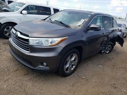 Salvage cars for sale from Copart Elgin, IL: 2015 Toyota Highlander Limited