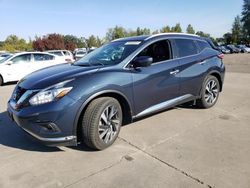 Salvage cars for sale at Woodburn, OR auction: 2016 Nissan Murano S