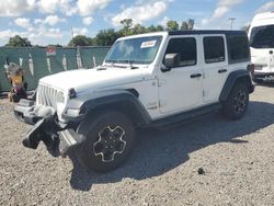 Salvage cars for sale at Riverview, FL auction: 2019 Jeep Wrangler Unlimited Sport