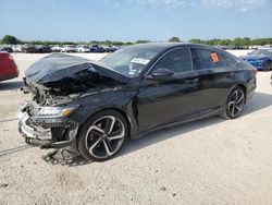 Salvage cars for sale at San Antonio, TX auction: 2018 Honda Accord Sport