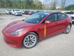 Salvage cars for sale at Leroy, NY auction: 2022 Tesla Model 3