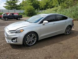 Salvage cars for sale at Davison, MI auction: 2019 Ford Fusion Titanium