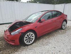 Salvage cars for sale at Baltimore, MD auction: 2022 Tesla Model 3