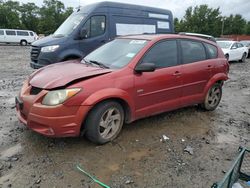 Salvage cars for sale from Copart Baltimore, MD: 2003 Pontiac Vibe