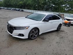 Salvage cars for sale at North Billerica, MA auction: 2022 Honda Accord Sport SE