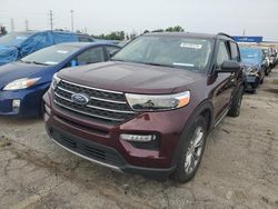 Salvage cars for sale at Woodhaven, MI auction: 2022 Ford Explorer XLT