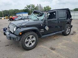 Salvage cars for sale at Ham Lake, MN auction: 2016 Jeep Wrangler Unlimited Sahara