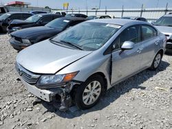 Salvage cars for sale at Cahokia Heights, IL auction: 2012 Honda Civic LX