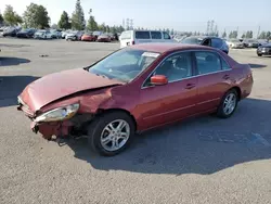 Salvage cars for sale at Rancho Cucamonga, CA auction: 2007 Honda Accord SE