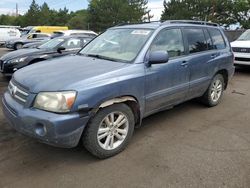 Toyota salvage cars for sale: 2006 Toyota Highlander Hybrid