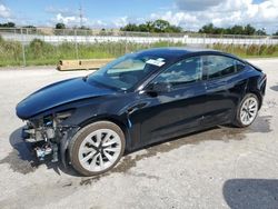 Salvage cars for sale from Copart Orlando, FL: 2022 Tesla Model 3