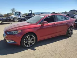 Salvage cars for sale at San Martin, CA auction: 2017 Ford Fusion Titanium