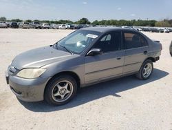 Salvage cars for sale at San Antonio, TX auction: 2004 Honda Civic LX