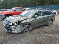 Salvage cars for sale at Graham, WA auction: 2017 Subaru Outback 2.5I Limited