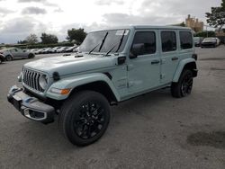 Jeep salvage cars for sale: 2024 Jeep Wrangler Sahara 4XE